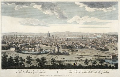 Uma vista norte de Londres, placa 3 de "vistas de Londres", gravada por Stevens, bar. por Laurie e Whittle, 1794 de Giovanni Antonio Canal